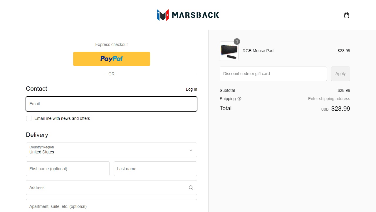 How to apply Marsback coupon code